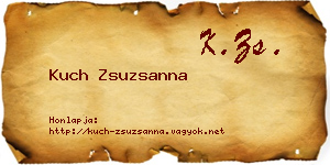Kuch Zsuzsanna névjegykártya